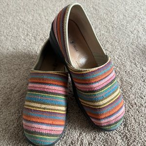 Duck head colorful fabric /leather memory foam comfort shoes